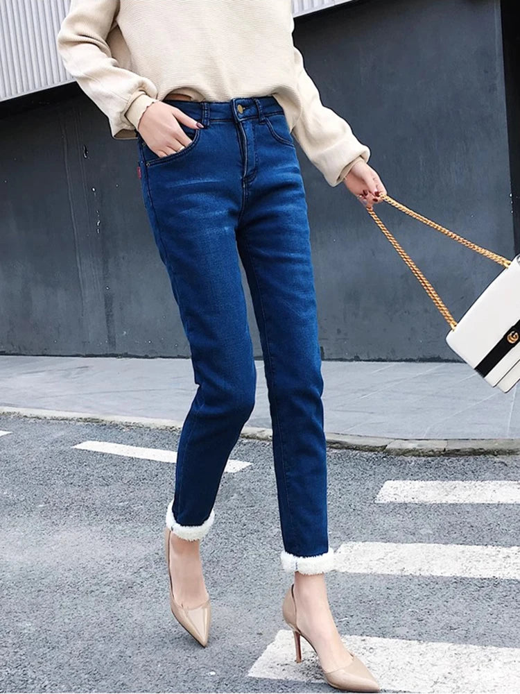 Winter Pencil Jeans Women