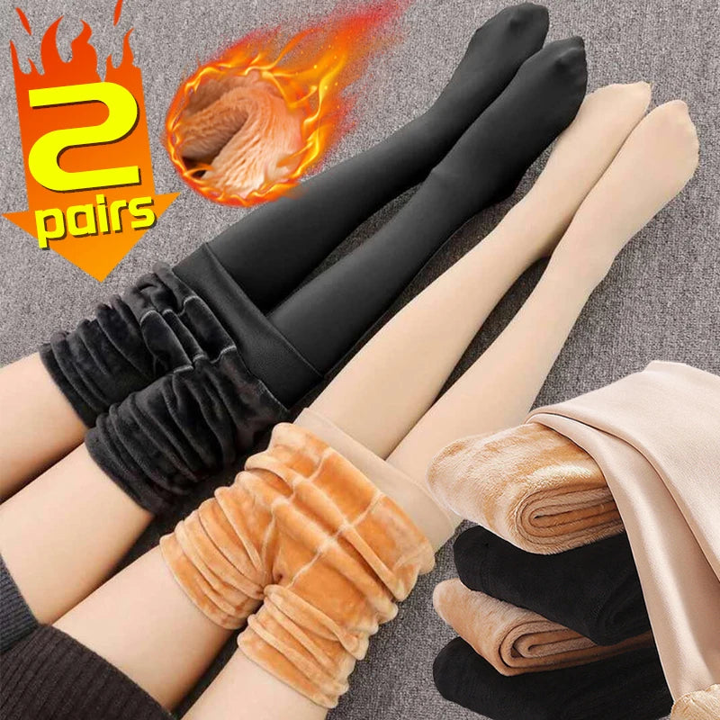 Thicken Thermal Tights Leggings Women Winter Fleece