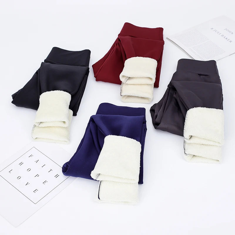 CHRLEISURE Women Winter Thicken Leggings Warm Fleece